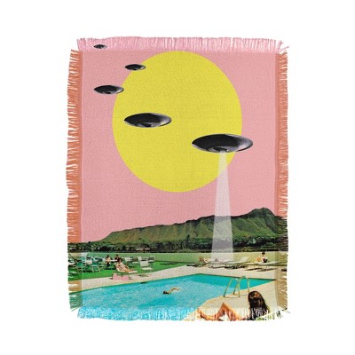 MsGonzalez Invasion on vacation UFO Woven Throw Blanket - Deny Designs
