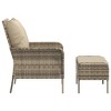 vidaXL Patio Lounge Chair with Footstool - Weather-Resistant Light Brown Poly Rattan, Steel Frame - 4 of 4