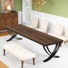 Lirago Brown 78.74" Industrial Double Desk E1 Engineered Wood Metal Frame 27.56x78.74x29.53 Computer Workstation - 2 of 4