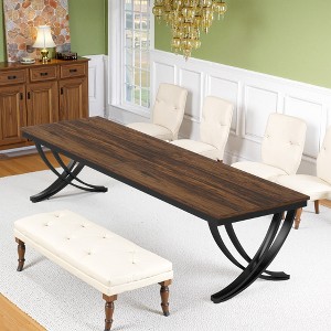 MAYEERTY 78.74" Two Person Desk Industrial Double Computer Desk with Metal Frame - 1 of 4