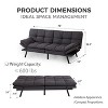 LOVMOR Convertible Memory Foam Futon Couch Bed, Modern Folding Sleeper Sofa - 3 of 4