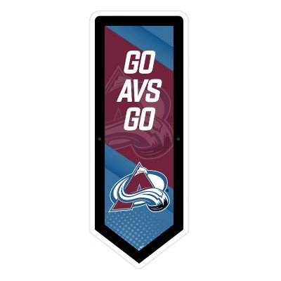 Evergreen Ultra-Thin Glazelight LED Wall Decor, Pennant, Colorado Avalanche- 9 x 23 Inches Made In USA