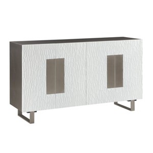 Treasure Trove Accents 4 Door Credenza Galva Metallic/White - 1 of 4