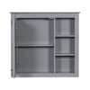 PAGED 30" Wall Mounted Bathroom Storage Cabinet Modern Medicine Cabinet with Mirror and 3 Open Shelves, Over Toilet Storage Unit for Room - 4 of 4