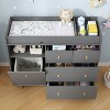 Famapy Baby Changing Table with Multi-Storage Drawers, Cabinet & Diaper Organizer,Safe Organized Nursery Station - 2 of 4