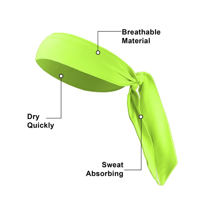 Unique Bargains Adjustable Soft Sweat Wicking Tennis Tie Headband Sweatband for Men Women 1 Pcs, 3 of 7