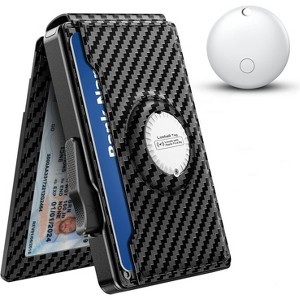Generic Wallet for Men with Tracker Tag Combo[iOS Only],Mens Wallet Minimalist Bifold - 1 of 4