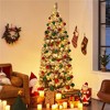 Yaheetech 6Ft/7.5Ft Pre-lit Snow Flocked Christmas Tree with Colorful LED Lights - 2 of 4
