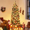 Yaheetech 6Ft/7.5Ft Pre-lit Snow Flocked Christmas Tree with Colorful LED Lights - image 2 of 4