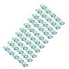 Unique Bargains Plastic Luggage ID Label Name Tag Badge Clip Holder Keyring 100 Pcs Blue Green - 3 of 4