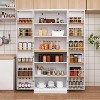 71" Tall Kitchen Pantry Cabinet, Freestanding Cupboard Storage Cabinet with Adjustable Shelves, Wooden Coffee Bar Cabinet for Living Room Kitchen - 2 of 4