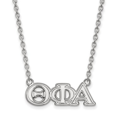 Black Bow Jewelry Sterling Silver Theta Phi Alpha Greek Life Necklace 18 Inch