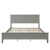 NicBex Modern White/Gray Platform Bed Frame with Headboard,Solid Wood Full/Queen/King Bed Frame with Slat Support,No Box Spring Required,Easy Assembly - 4 of 4