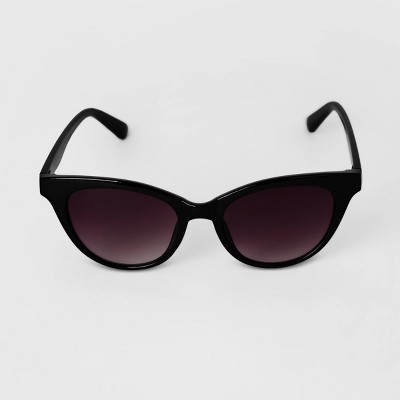 Women's Butterfly Cateye Sunglasses - A New Day™ Black