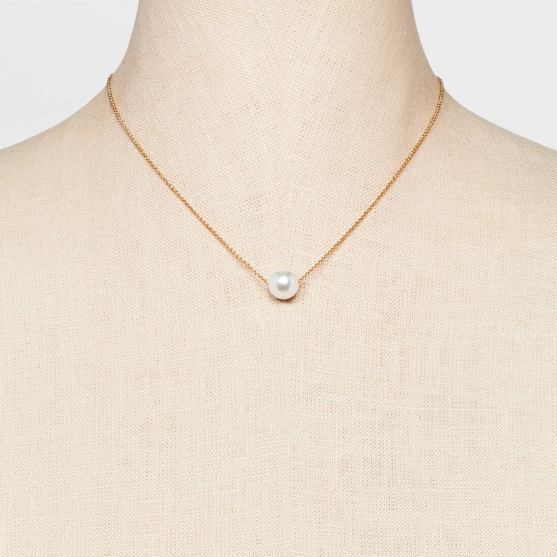 Pearl Pendant Thin Necklace - A New Day&#8482; Gold, 3 of 6