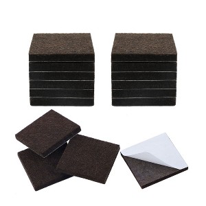 Unique Bargains Felt Self-stick Non-slip Square Furniture Floor Pads 16 Pcs - 1 of 3