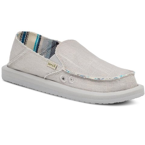 Женские туфли Sanuk Women's Donna Hemp Loafers - Grey, 10
