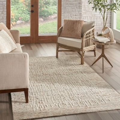 Handmade Beige/Multi Wool Tufted 5' x 7' Area Rug