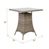 Covers & All Universal 36 in Sq Pub Table Top Only, Oyster Wicker w / Glass - 4 of 4