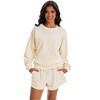 ATHLECHIC Women's Outfits Batwing Sleeve Oversized Sweatsuit Casual Fall Tracksuit Short 2 Pieces Sets - 3 of 4