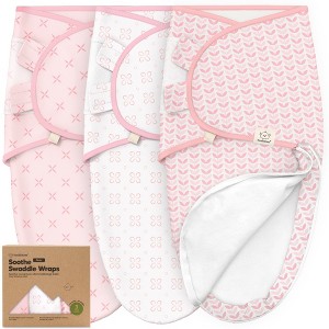 3pk Soothe Zippy Baby Swaddles 0-6 Months, Newborn Sleep Sacks, Zipper Swaddle, Wearable Swaddle Blanket - 1 of 4