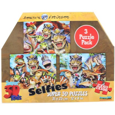 Howard Robinson Howard Robinson- Dinosaur Selfies 63 & 100pc 3D Puzzle Box of 2