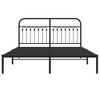 vidaXL Metal Bed Frame without Mattress with Headboard Black 59.1"x78.7" - 4 of 4