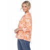 Women's Pleated Casual Floral Blouse - White Mark - 2 of 4