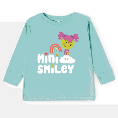 The Juniper Shop Mini Smiley Rainbow Cloud Aria Toddler Long Sleeve Tee