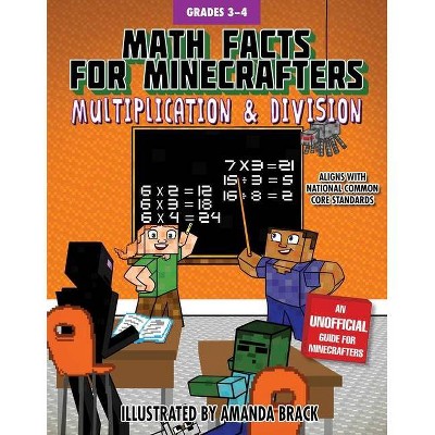 Math Facts for Minecrafters: Multiplication and Division - (Math for Minecrafters) by  Sky Pony Press (Paperback)