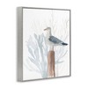 Stupell Industries Relaxed Nautical Seagull Beach Bird Blue Sea Coral Black Framed Giclee Art - 3 of 4