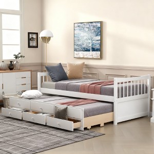 Luxystar Full & Twin size Daybed with Twin size Trundle and Drawers for bedroom abd studio apartment - 1 of 4