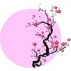 Junior's Design By Humans Cherry Blossom Tree By AnimeStyles T-Shirt - 2 of 3