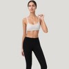 Anna-Kaci Active Women's Square Neck Sports Bra with Wide Fixed Straps and Smooth Seamless Design - 4 of 4