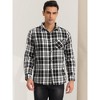 Lars Amadeus Men's Plaid Shirts Regular Fit Button Closure Long Sleeves Checked Cargo Shirt - image 2 of 4