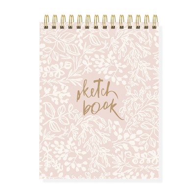 Blank Wrap Journal Hardcover Spiral Bound Pink - Fringe_1