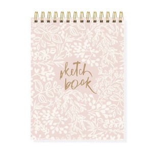 Blank Wrap Journal Hardcover Spiral Bound Pink - Fringe: Perforated Pages, 7x9 Inches, , Adult Sketchbook - 1 of 3