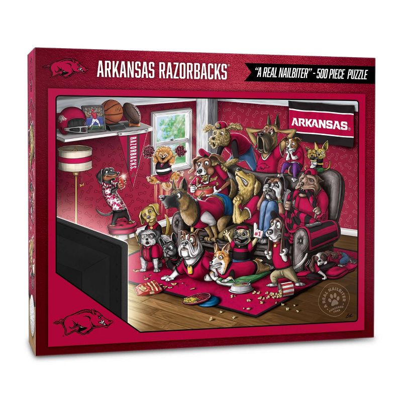 NCAA Arkansas Razorbacks Purebred Fans &#39;A Real Nailbiter&#39; Puzzle - 500pc, 1 of 4