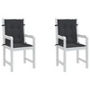 vidaXL Black Garden Lowback Chair Cushions - Set of 2, 39.4"x19.7"x1.2", Outdoor Comfort, Oxford Fabric, Weather-Resistant, Easy-Care - 4 of 4