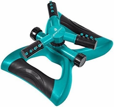 GrowGreen Garden Sprinkler, 360 Degree Rotating Sprinkler, Large Coverage, Solid ABS Plastic