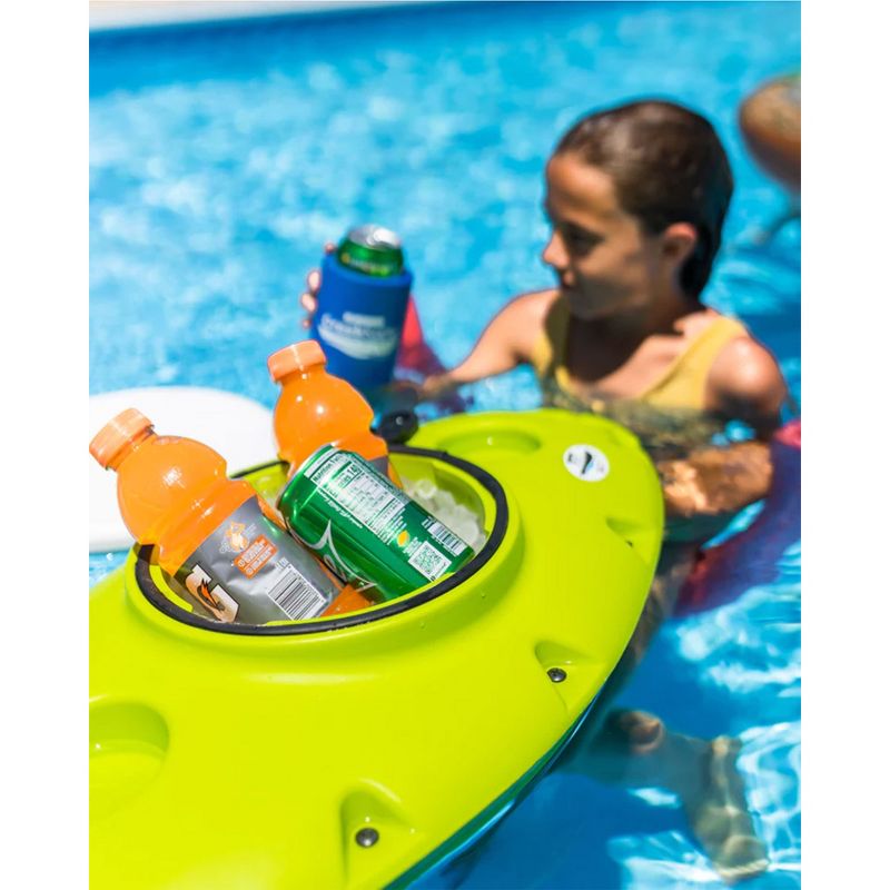 CreekKooler Pup Portable Floating Beverage Drink Cooler with Cup Holders, Great for Backyard Swimming Pool or Spa, 15 Quart, 3 of 7