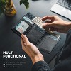 Pop up Card Wallet Minimalist Cash Wallets RFID Blocking Leather Smart Credit Card Holder with ID window for Men(Black) - 3 of 4