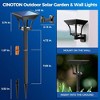ROTTOGOON 23" 2-in-1 Solar LED Pathway Lights Outdoor 4 Lighting Modes IP65 Waterproof Solar Powered Wall Lights Warm & Cold White 4-Pack - 3 of 4