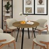 Mshliw 35.43" Round Dining Table, Small Modern Kitchen Table with Black Metal Legs, MDF Top, Seats 2-4 People for Dining Room or Kitchen - 4 of 4
