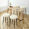 Resenkos Counter Bar Stools, Counter Stool,Counter Height Bar Stools Set of 2, Kitchen Stools Dining Chair Stools with Golden Footrest,White - 4 of 4