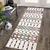 Acekool Area Rug Machine Washable Non Slip Low Pile Geometric Farmhouse Accent Rug for Living Room Bedroom Nursery - 3 of 4