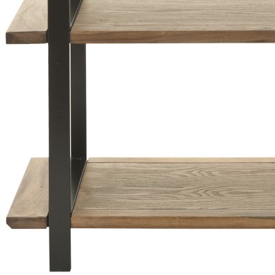 Scott Oak and Black Metal 5-Tier Etagere