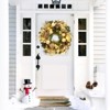 Prelit Christmas Wreath with Black Gold Ball Ornaments, Light Battery Operated Christmas Wreath, 22 inch Light Up Wreath Christmas - 3 of 4
