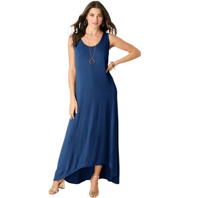 Roaman's Women's Plus Size A-Line Maxi Dress