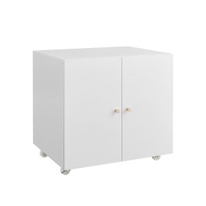 Vynxaria Home Office Printer Stand - Multifunctional Utility Storage Cabinets with Wheels and Adjustable Shelves - 1 of 4